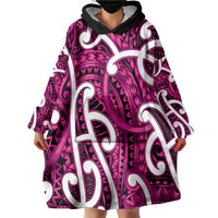 Aotearoa Maori Kowhaiwhai Wearable Blanket Hoodie Mawhero Puhoro and Patiki