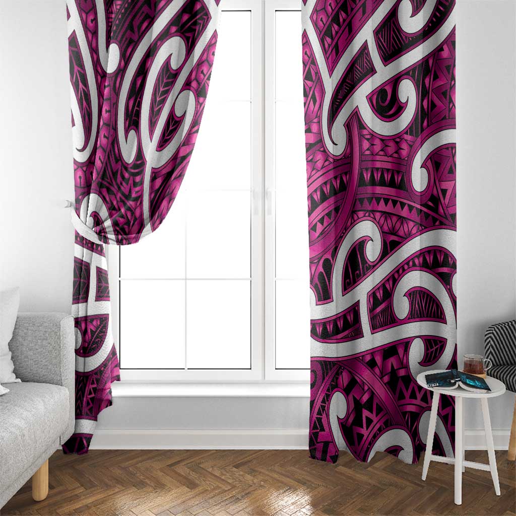 Aotearoa Maori Kowhaiwhai Window Curtain Mawhero Puhoro and Patiki