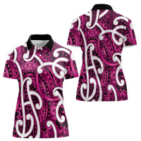 Aotearoa Maori Kowhaiwhai Women Polo Shirt Mawhero Puhoro and Patiki LT9 - Polynesian Pride