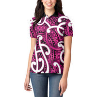 Aotearoa Maori Kowhaiwhai Women Polo Shirt Mawhero Puhoro and Patiki LT9 - Polynesian Pride