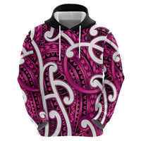 Aotearoa Maori Kowhaiwhai Zip Hoodie Mawhero Puhoro and Patiki
