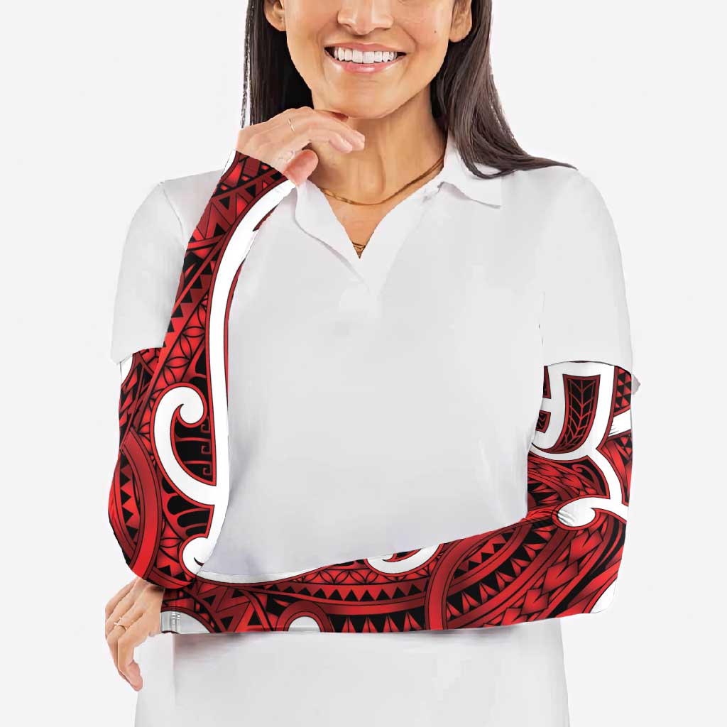 Aotearoa Maori Kowhaiwhai Arm Sleeves Whero Puhoro and Patiki