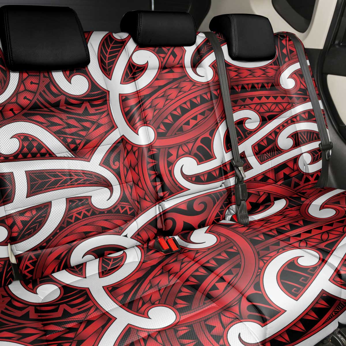 Aotearoa Maori Kowhaiwhai Back Car Seat Cover Whero Puhoro and Patiki