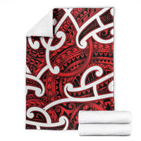 Aotearoa Maori Kowhaiwhai Blanket Whero Puhoro and Patiki