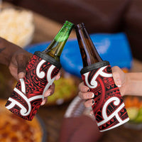 Aotearoa Maori Kowhaiwhai 4 in 1 Can Cooler Tumbler Whero Puhoro and Patiki