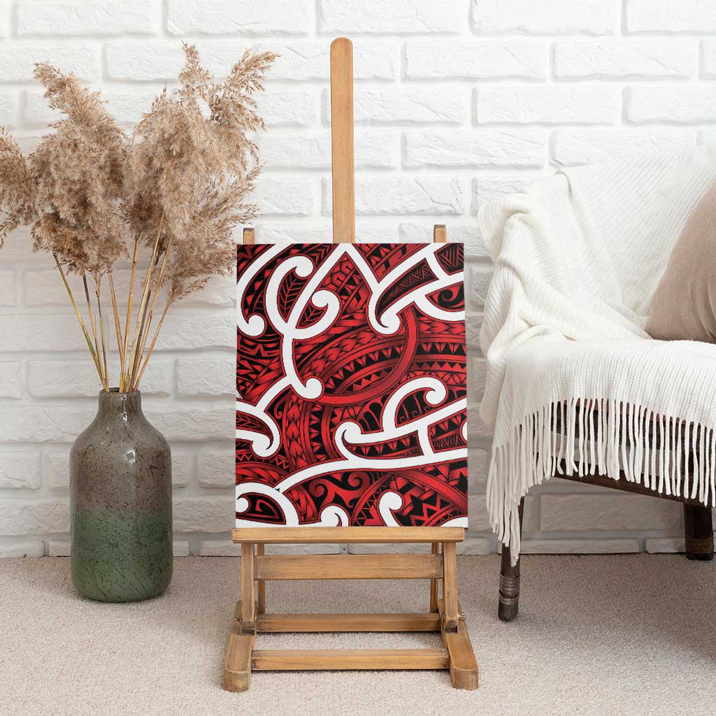 Aotearoa Maori Kowhaiwhai Canvas Wall Art Whero Puhoro and Patiki
