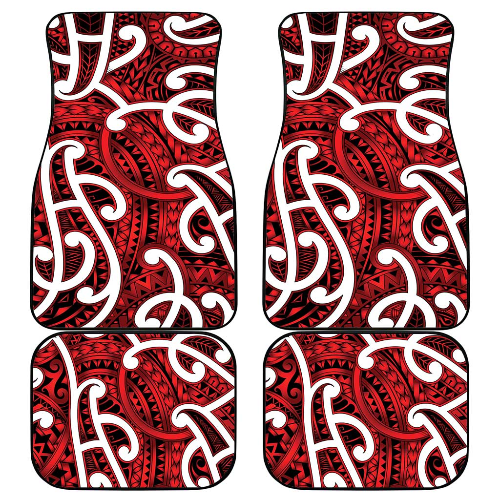 Aotearoa Maori Kowhaiwhai Car Mats Whero Puhoro and Patiki