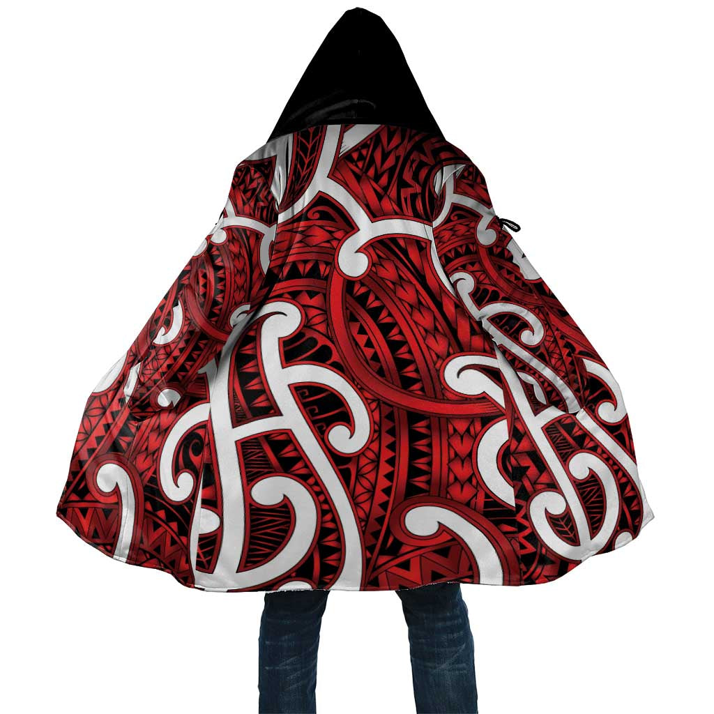Aotearoa Maori Kowhaiwhai Cloak Whero Puhoro and Patiki