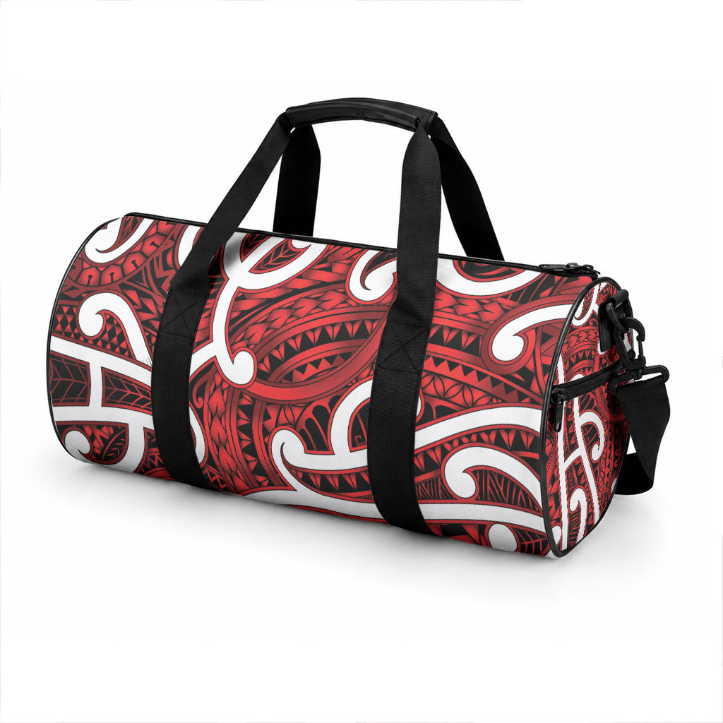 Aotearoa Maori Kowhaiwhai Duffle Bag Whero Puhoro and Patiki LT9 - Polynesian Pride
