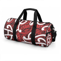 Aotearoa Maori Kowhaiwhai Duffle Bag Whero Puhoro and Patiki LT9 - Polynesian Pride