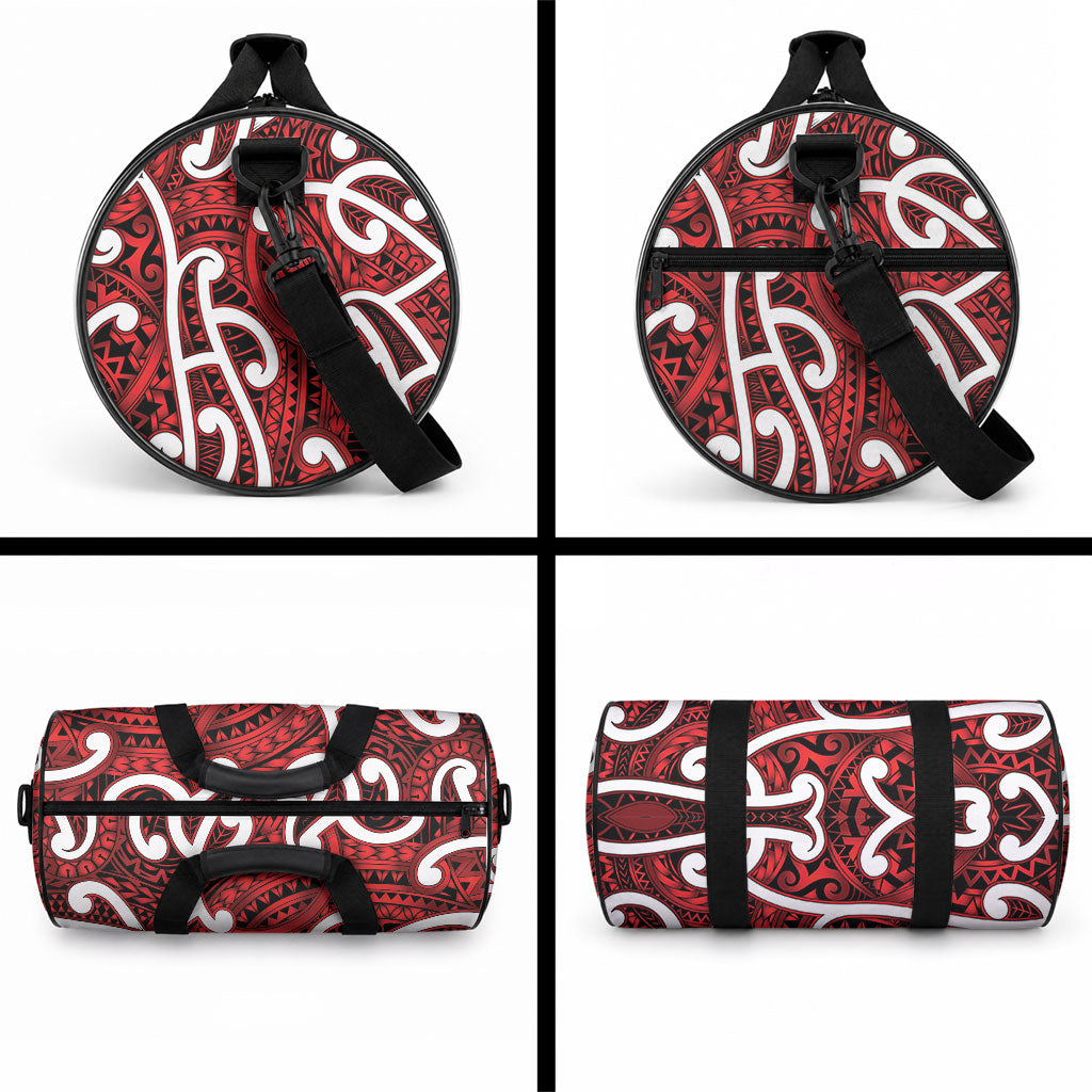 Aotearoa Maori Kowhaiwhai Duffle Bag Whero Puhoro and Patiki LT9 - Polynesian Pride