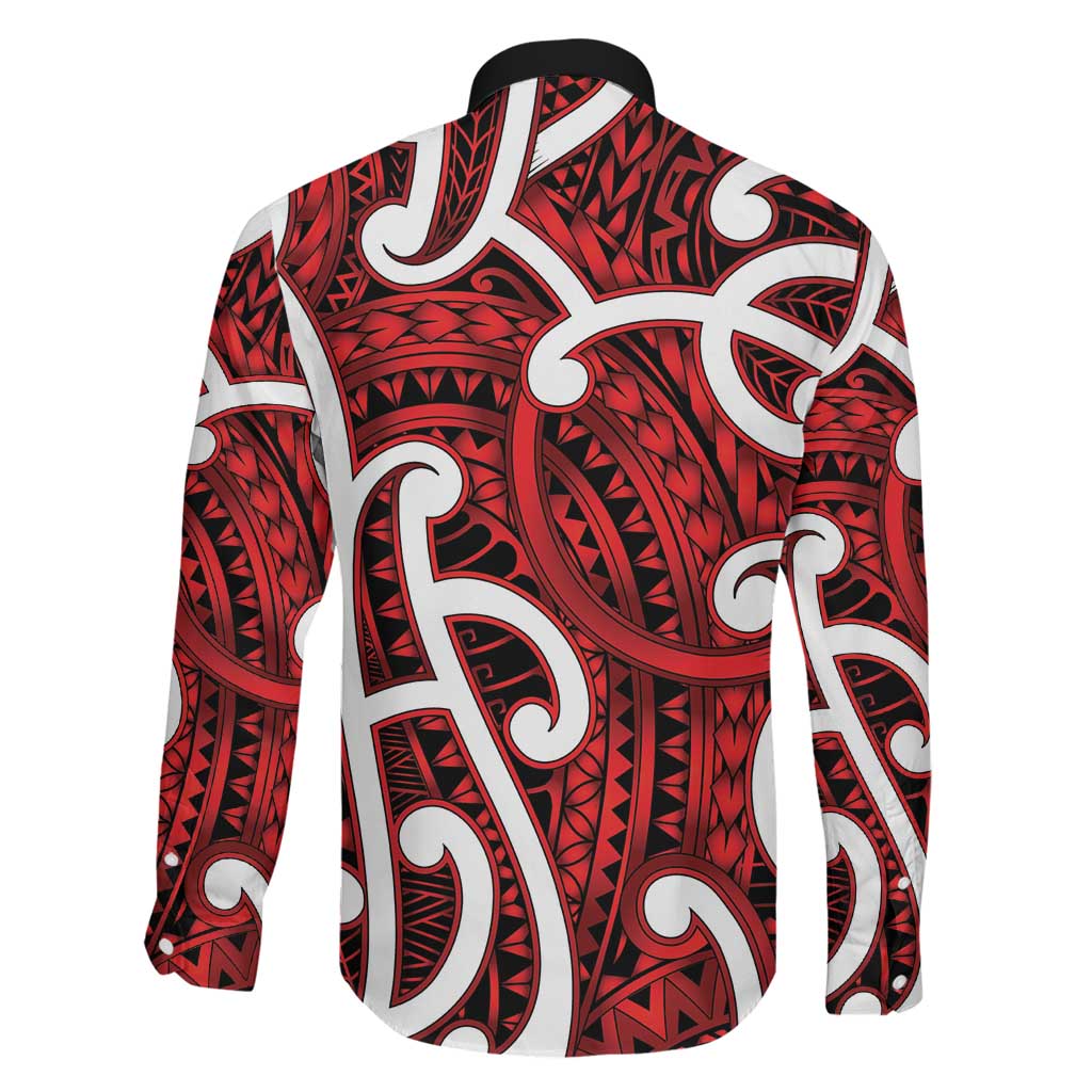 Aotearoa Maori Kowhaiwhai Family Matching Tank Maxi Dress and Hawaiian Shirt Whero Puhoro and Patiki LT9 - Polynesian Pride