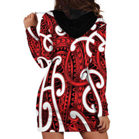 Aotearoa Maori Kowhaiwhai Hoodie Dress Whero Puhoro and Patiki LT9 - Polynesian Pride
