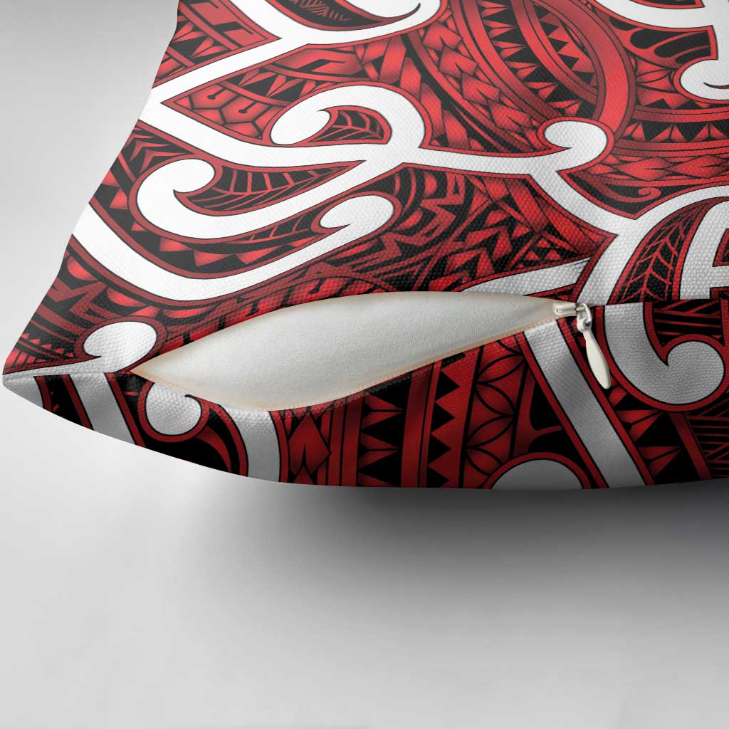 Aotearoa Maori Kowhaiwhai Pillow Cover Whero Puhoro and Patiki