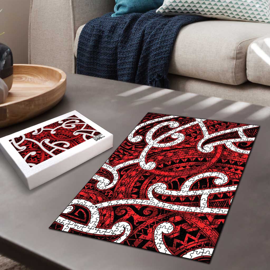 Aotearoa Maori Kowhaiwhai Puzzle Whero Puhoro and Patiki