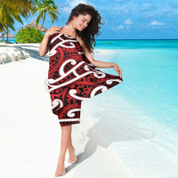 Aotearoa Maori Kowhaiwhai Sarong Whero Puhoro and Patiki