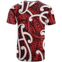 Aotearoa Maori Kowhaiwhai T Shirt Whero Puhoro and Patiki