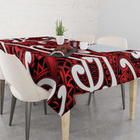 Aotearoa Maori Kowhaiwhai Tablecloth Whero Puhoro and Patiki