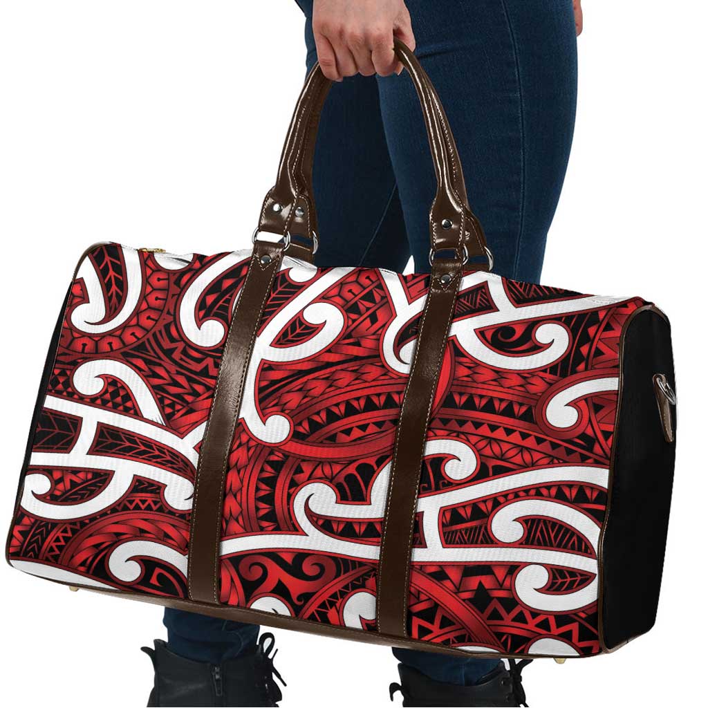 Aotearoa Maori Kowhaiwhai Travel Bag Whero Puhoro and Patiki