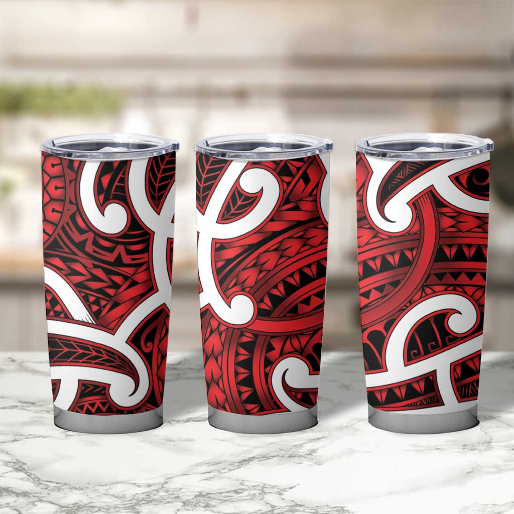 Aotearoa Maori Kowhaiwhai Tumbler Cup Whero Puhoro and Patiki