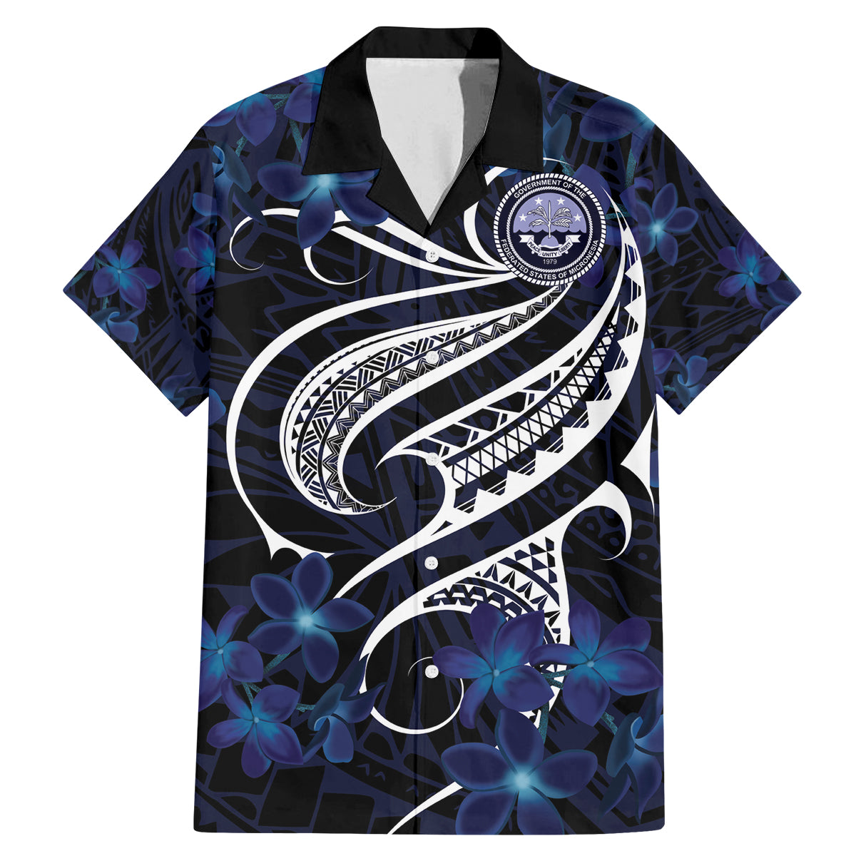 Micronesia Constitution Day Family Matching Mermaid Dress and Hawaiian Shirt Since 1979 with Polynesian Hibiscus Pattern