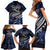 Micronesia Constitution Day Family Matching Short Sleeve Bodycon Dress and Hawaiian Shirt Since 1979 with Polynesian Hibiscus Pattern
