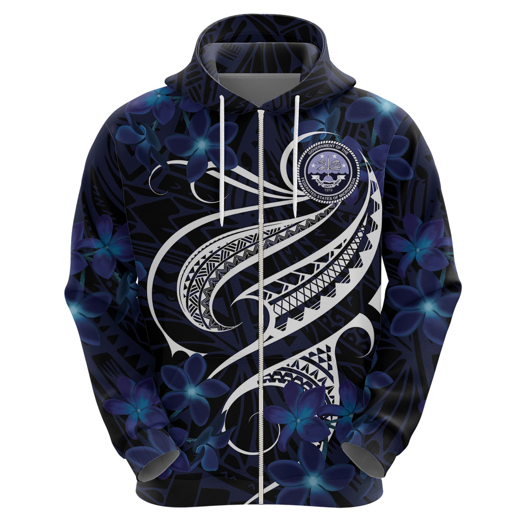Micronesia Constitution Day Hoodie Since 1979 with Polynesian Hibiscus Pattern