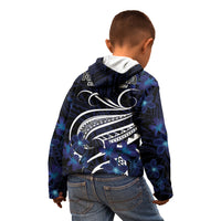 Micronesia Constitution Day Kid Hoodie Since 1979 with Polynesian Hibiscus Pattern