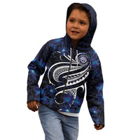 Micronesia Constitution Day Kid Hoodie Since 1979 with Polynesian Hibiscus Pattern