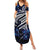 Micronesia Constitution Day Summer Maxi Dress Since 1979 with Polynesian Hibiscus Pattern