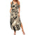 Polynesian Shark Tribal Tattoo Summer Maxi Dress Beige Style