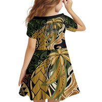 Wallis and Futuna Victory Day Family Matching Long Sleeve Bodycon Dress and Hawaiian Shirt Since 1945 with Polynesian Platinum Floral Tribal LT9 - Polynesian Pride