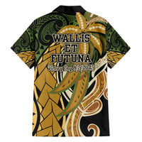 Wallis and Futuna Victory Day Family Matching Off Shoulder Short Dress and Hawaiian Shirt Since 1945 with Polynesian Platinum Floral Tribal LT9 - Polynesian Pride