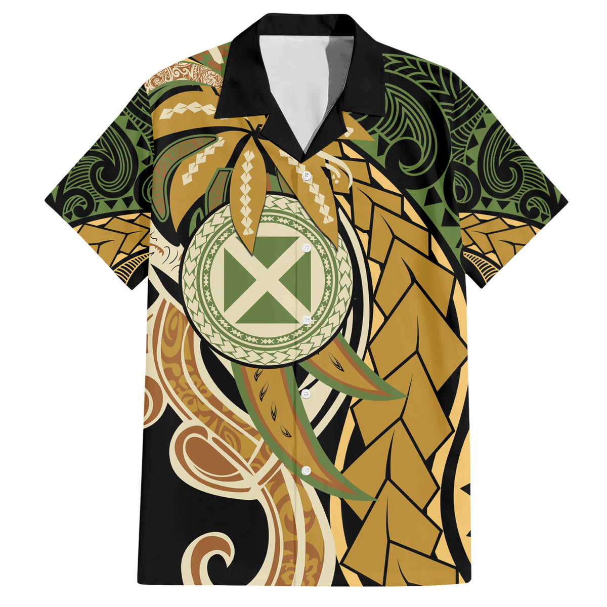 Wallis and Futuna Victory Day Family Matching Short Sleeve Bodycon Dress and Hawaiian Shirt Since 1945 with Polynesian Platinum Floral Tribal LT9 Dad's Shirt - Short Sleeve Red - Polynesian Pride