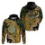 Wallis and Futuna Victory Day Hoodie Since 1945 with Polynesian Platinum Floral Tribal