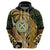 Wallis and Futuna Victory Day Hoodie Since 1945 with Polynesian Platinum Floral Tribal