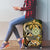 Wallis and Futuna Victory Day Luggage Cover Since 1945 with Polynesian Platinum Floral Tribal