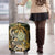 Wallis and Futuna Victory Day Luggage Cover Since 1945 with Polynesian Platinum Floral Tribal