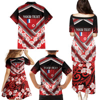 Personalised Wallis et Futuna Family Matching Puletasi and Hawaiian Shirt Hibiscus and Polynesian Tribal Tattoos LT9 - Polynesian Pride