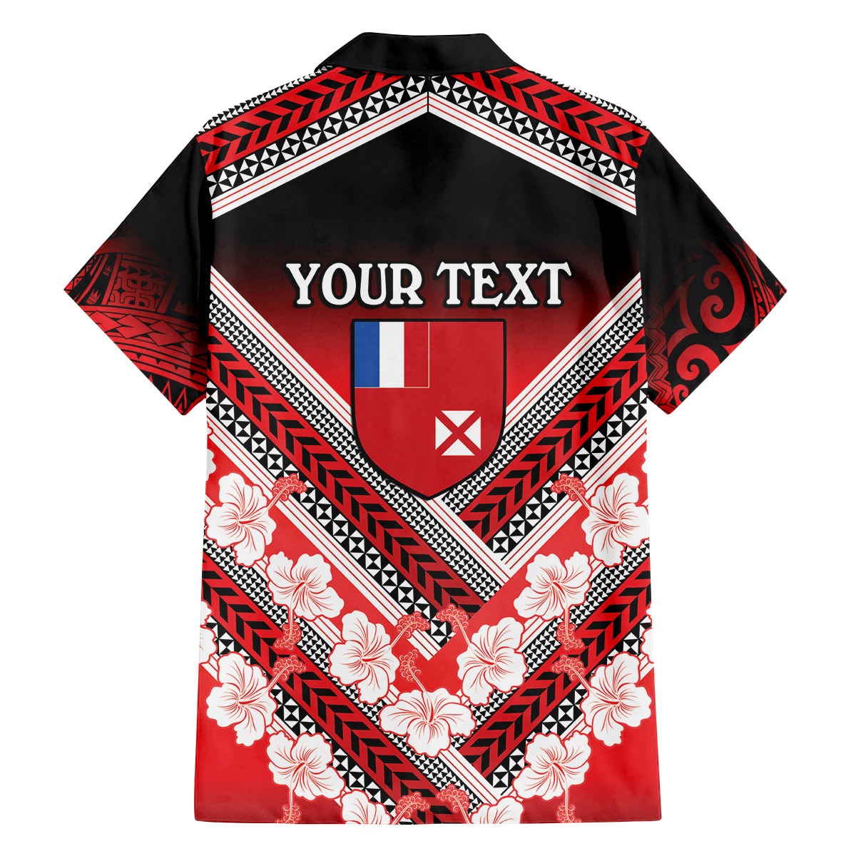 Personalised Wallis et Futuna Family Matching Puletasi and Hawaiian Shirt Hibiscus and Polynesian Tribal Tattoos LT9 - Polynesian Pride