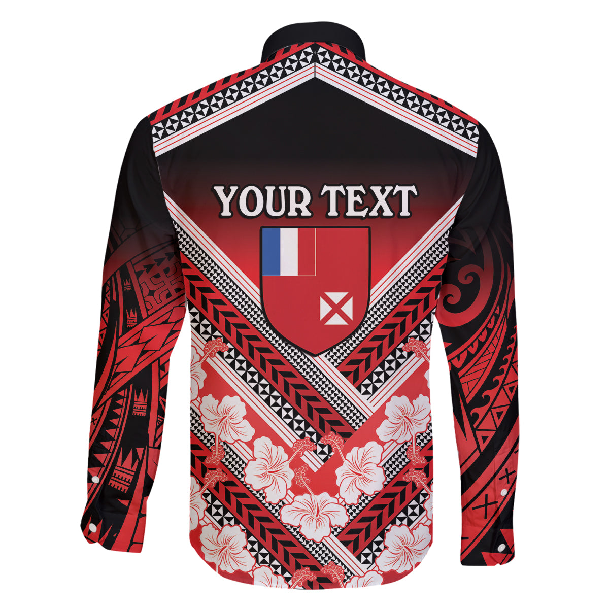 Personalised Wallis et Futuna Family Matching Puletasi and Hawaiian Shirt Hibiscus and Polynesian Tribal Tattoos LT9 - Polynesian Pride