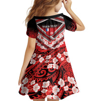 Personalised Wallis et Futuna Family Matching Summer Maxi Dress and Hawaiian Shirt Hibiscus and Polynesian Tribal Tattoos LT9 - Polynesian Pride