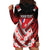 Personalised Wallis et Futuna Hoodie Dress Hibiscus and Polynesian Tribal Tattoos