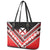 Personalised Wallis et Futuna Leather Tote Bag Hibiscus and Polynesian Tribal Tattoos