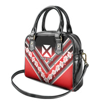 Personalised Wallis et Futuna Shoulder Handbag Hibiscus and Polynesian Tribal Tattoos