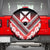 Personalised Wallis et Futuna Spare Tire Cover Hibiscus and Polynesian Tribal Tattoos