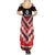 Personalised Wallis et Futuna Summer Maxi Dress Hibiscus and Polynesian Tribal Tattoos