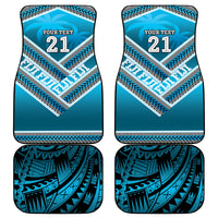Custom Fiji Rugby Car Mats Fijian Warrior With Polynesian Tribal Tattoos