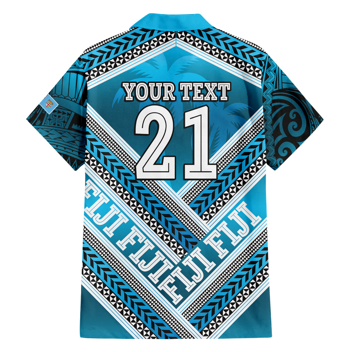 Custom Fiji Rugby Family Matching Off Shoulder Short Dress and Hawaiian Shirt Fijian Warrior With Polynesian Tribal Tattoos LT9 - Polynesian Pride
