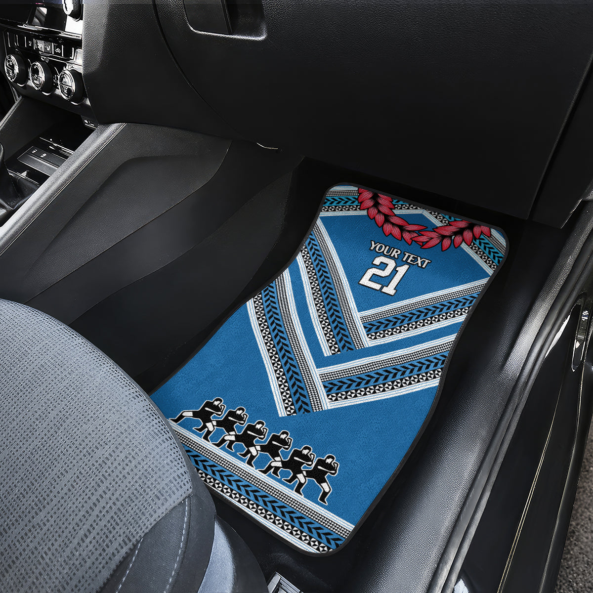 Custom Manuma Samoa Rugby Car Mats Ula fala Samoan Siva Tau Tribal